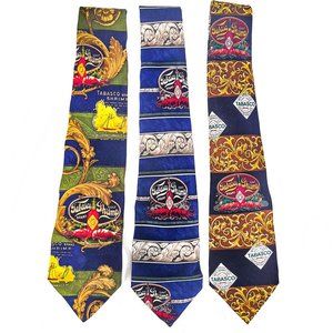 Tabasco Silk Ties – Gulf Shrimp Theme - EUC